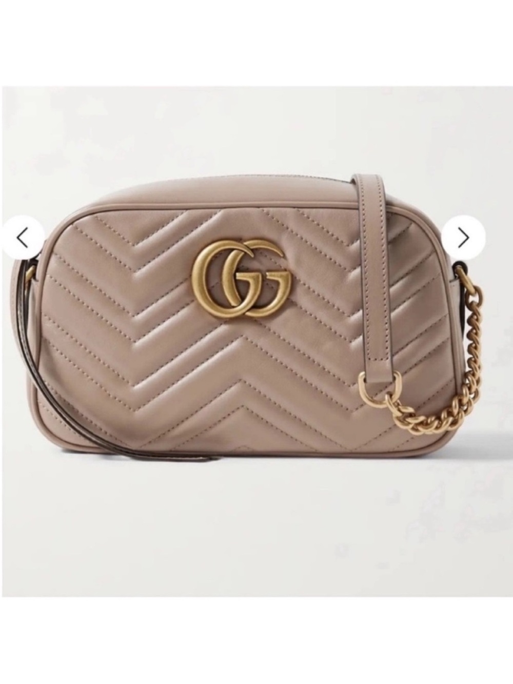 Gucci Maramont Rose Quilted Leather Crossbody Camera Bag